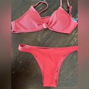 NEW aerie coral bathing suit set